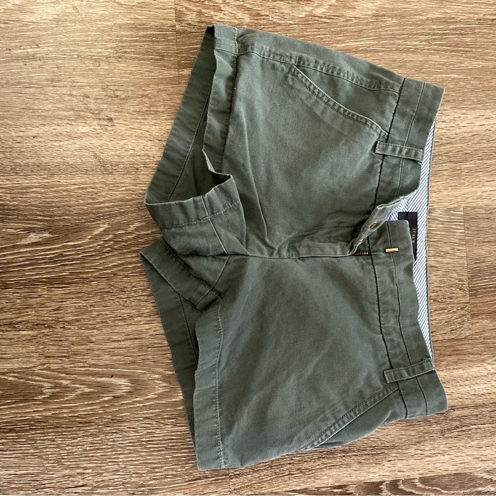 J. Crew Blue and White Striped Chino Shorts